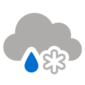 Coperto con pioggia mista a neve Coperto con pioggia mista a neve